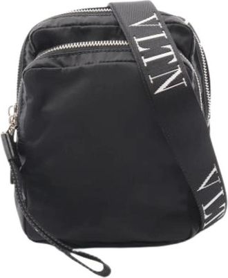 Valentino Pre-owned Cross Body Bags, male, Black, Size: ONE SIZE Pre-owned Nylon Crossbody Bag