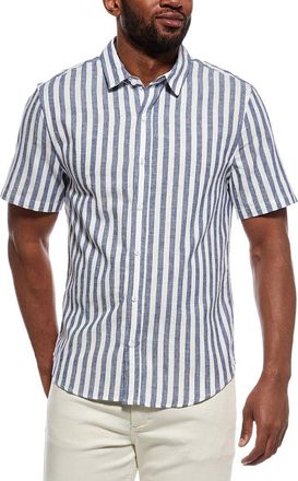 Onia Stripe Linen-Blend Shirt
