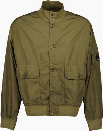 C.P. Company Mens Chrome-R Lens Bomber Jacket - Green - Size: 46/Regular