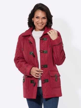Casual Looks Steppjacke CASUAL LOOKS, Damen, Gr. 36, rot (dunkelrot), 100% Polyester, Wattierung:100% Polyester, unifarben, Jacken Steppjacke