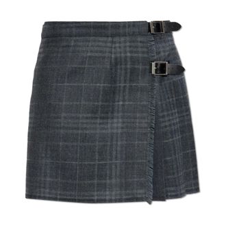 Balenciaga Rokken, Dames, Grijs, XS, Katoen, Geplooide Rok