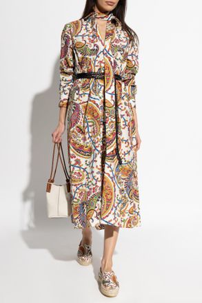 Etro Patterned Dress With A Belt, Womens, Multicolour