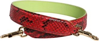 Dolce & Gabbana Womens Red Exotic Leather Handbag Accessory Shoulder Strap Python Calf Bag