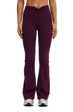 Cotton On Womens Active Ultra Soft Scrunch Front Flare in Pickled Beet Marle at Nordstrom, Size X-Small