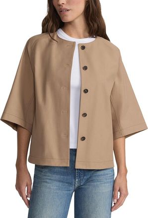 Lafayette 148 New York Petite 3/4-Sleeve Collarless Jacket