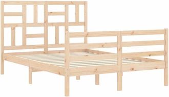 vidaXL Estructura De Cama Con Cabecero Madera Maciza 140x200 Cm Vidaxl