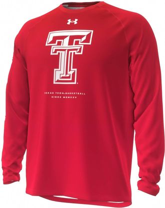 Under Armour Mens Texas Tech Shooter Long Sleeve Shirt In Red