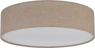 Luminosa Light Designs TK Earth L&aacute;mpara de techo cil&iacute;ndrica de lino 4xE27