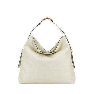 Gucci White Leather Large Gucci Beatrix Shopping Bag