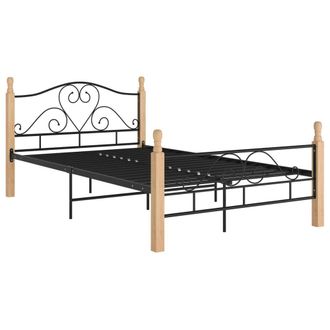 Berkfield Home Bed Frame Black Metal 120x200 cm