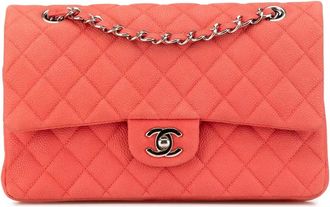 Chanel Borsa a spalla Double Flap media in pelle Caviar 2012-2013 - Rosa