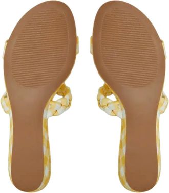 Draper James Chambray Braided Ellie Sandals Yellow ELLIE-YEL Womens