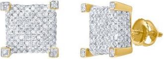 LuvMyJewelry Reverie 10K Gold Diamond Stud Earrings - 0.75 CT in 10K Yellow Gold at Nordstrom
