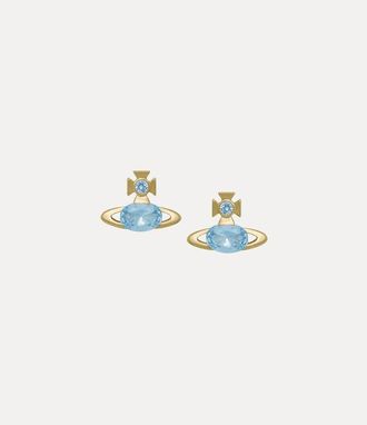 Vivienne Westwood Allie Earrings Gold-light-blue-cz Gold-light-blue-cz Women