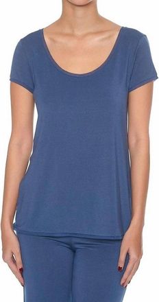 Addiction Lingerie Short-Sleeve T-Shirt And Pants Set In Navy