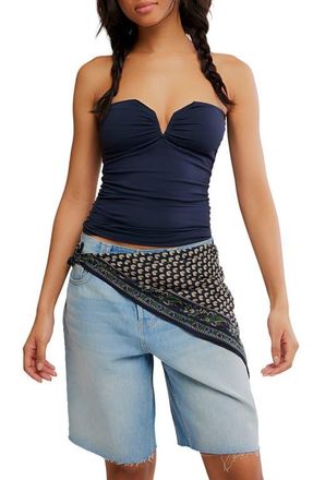 Free People Round Two Ruched Strapless Top in Fp Black at Nordstrom, Size X-Small