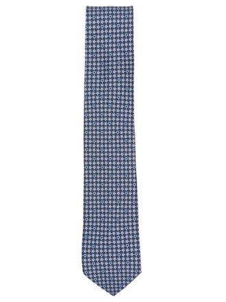 Ferragamo Navy Blue Ricca Printed Tie