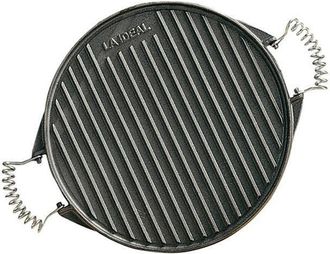 Garcima Plancha Redonda De Hierro Fundido - Garcima - 25 Cm - Reversible Lisa/ranurada - Di&aacute;metro 25 Cm - Hierro Fundido