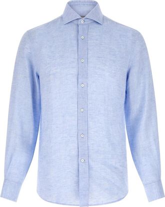 Brunello Cucinelli Light Blue Linen Shirt