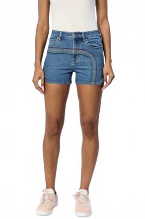 Dear John Denim Rainbow Row Gigi Shorts In Medium Wash