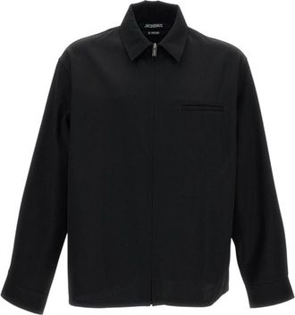 Jacquemus Black Regular Solid Shirts