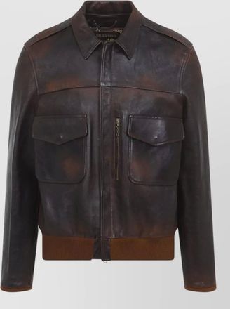 Golden Goose leather bomber jacket