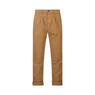 Mason's Heren, Broeken, Bruin, Maat: 2XL Gabardine