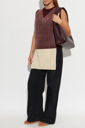 Maison Margiela Wool Vest, Womens, Burgundy