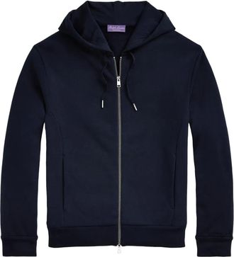 Ralph Lauren Purple Label Felpa con cappuccio e zip - Blu