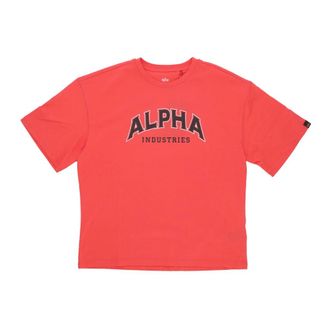 Alpha Industries College Tee - Heren - T-shirts - Rood - XL - Katoen - Tops