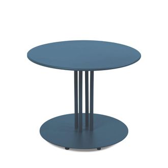 Oviala Mesa de centro de jard&iacute;n azul pac&iacute;fico 50 cm