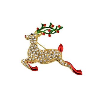 Generic Brooch Pin - Christmas Deer Brooch Pin Xmas Gifts Durability and Fashion Multicoloured