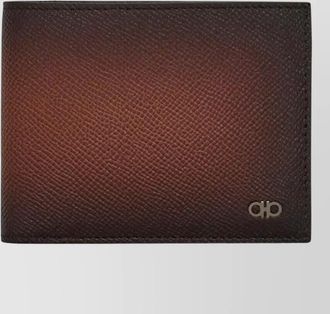 Ferragamo micro gancio bifold wallet textured finish