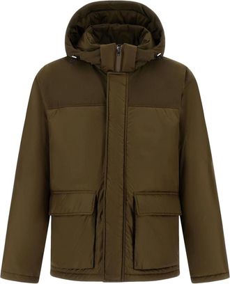 Herno Jassen - Heren - Winterjassen - Groen - XL - Leer - Jassen