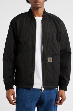 Carhartt Work in Progress Kylan Onion Quilted Liner Coat in Black at Nordstrom, Size Small