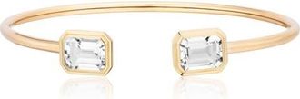 Goshwara Manhattan Round Flex Cuff in Clear at Nordstrom