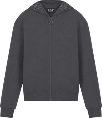 Emporio Armani Precious Full Zip - - Sweatshirts & Hoodies - Donna - Grigio - XS