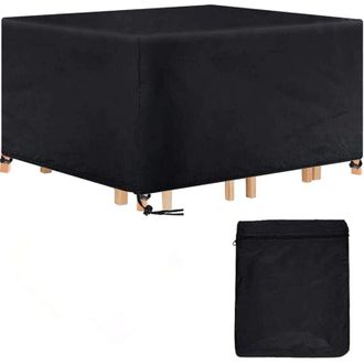 OEM Funda Rectangular Para Mesa De Jard&iacute;n, Impermeable, Para Muebles De Jard&iacute;n, Con Protecci&oacute;n Uv De 420d Para Mesa De Exterior, 180x120x74cm -crezuo