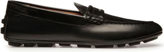 Bally Kerbs leather driving loafers - men - Buffalo Leather/Leather/Rubber - 40.5 - Black