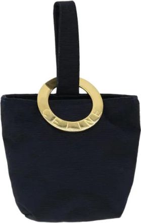 Celine Pre-owned Vintage Canvas Mini Bag - Dames - Vintage Mini Tas - Blauw - ONE Size - Vintage
