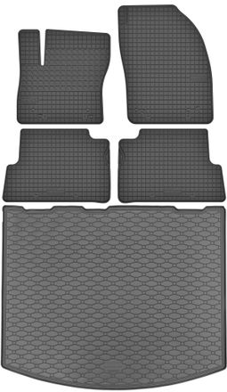 OEM Juego De Alfombrillas De Goma Para Coche Y Alfombrilla Para Maletero Para Ford Kuga Ii Suv (2013-2020)