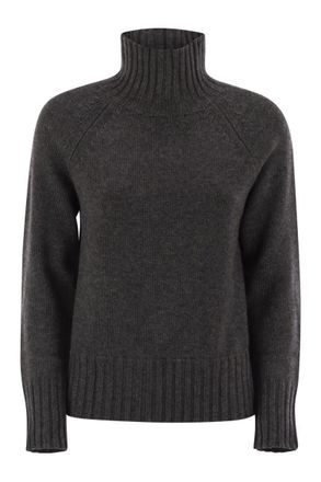 Max Mara Turtleneck In Wool And Cashmere Yarn