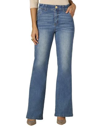 Wit & Wisdom Wit & Wisdom Mid Blue Skyrise Double Side Seam Trouser Detail Boot Jean