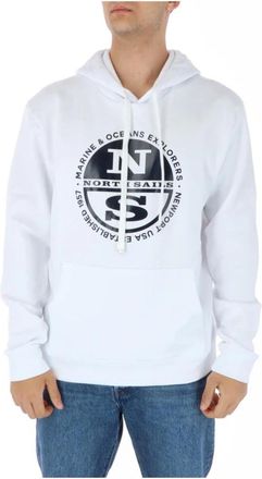 North Sails Crew Neck Logo Sweatshirt - Heren - Hoodies - Wit - XL - Katoen - Hoodies & sweatvesten