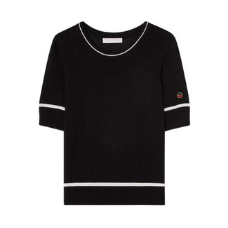 Busnel Karla Contrast Top - Knitwear - Mujer - Negro - 2XL