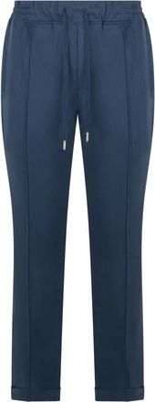 Fedeli Zachte Kasjmier Gebreide Broek - Heren - Chinos - Blauw - M - Kasjmier - Broeken