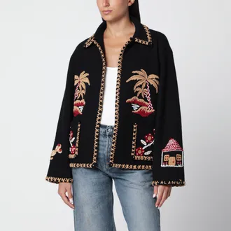 Alanui Remember Me black virgin wool jacket
