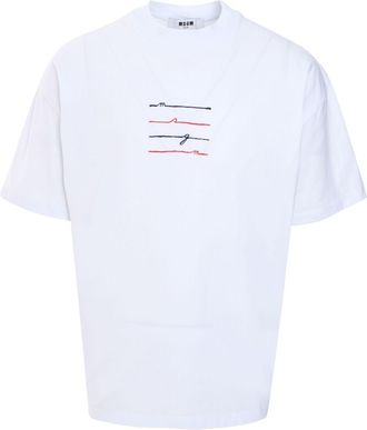 Msgm T-shirt con logo - Bianco