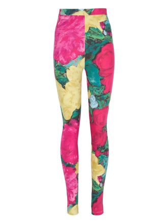 Balmain Legging met bloemenprint - Roze
