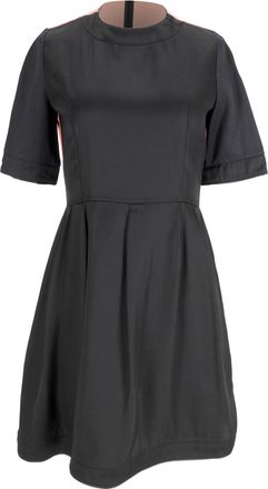 Marni Color-Block Mini A-Line Dress in Black and Pink Acetate